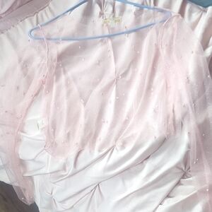 Elegant Pink Sheer Blouse
